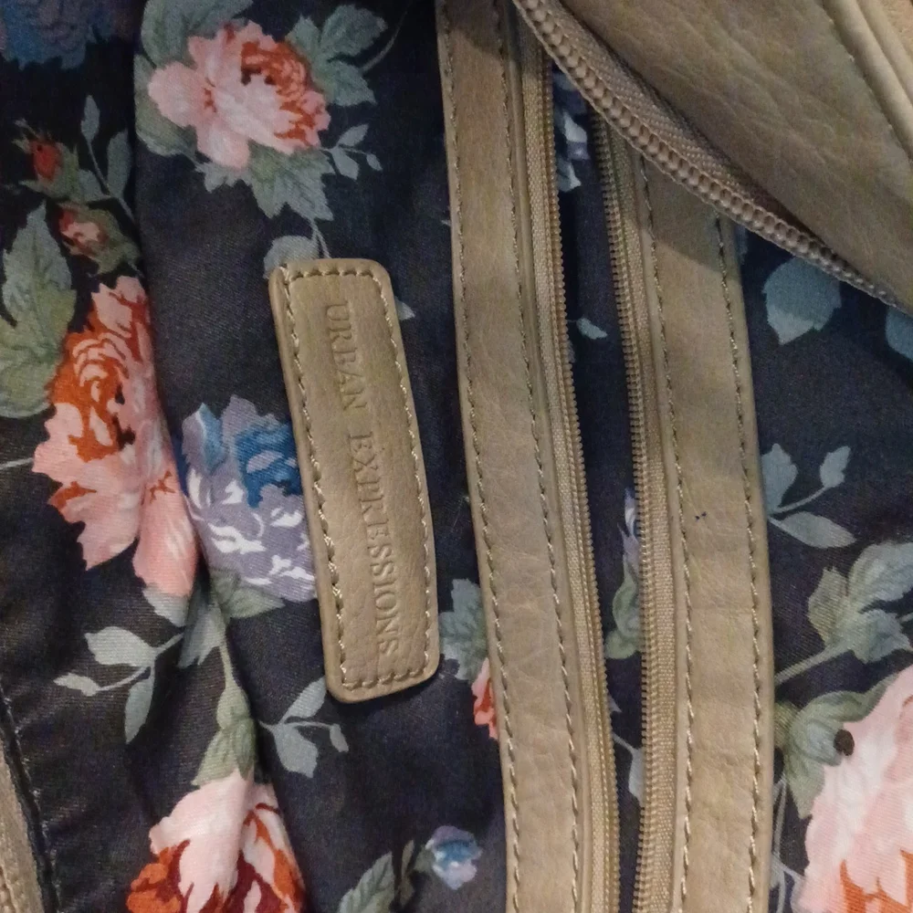 URBAN EXPRESSIONS hobo bag khaki tan vegan leather pleather